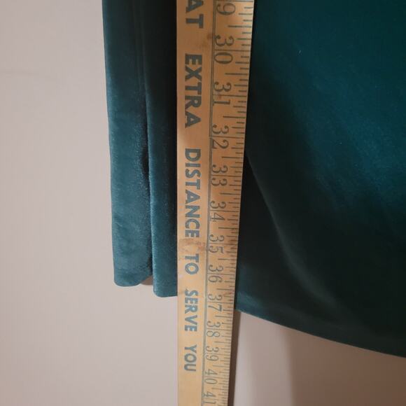 NEW A New Day Women's XL Velvet Ruched Dress Green Plus BEAUTIFUL - Picture 2 of 8